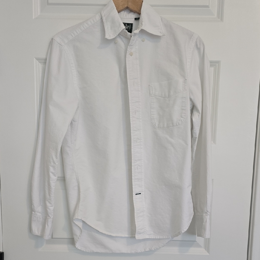 Gitman Brothers White Casual Oxford Button Down Shirt